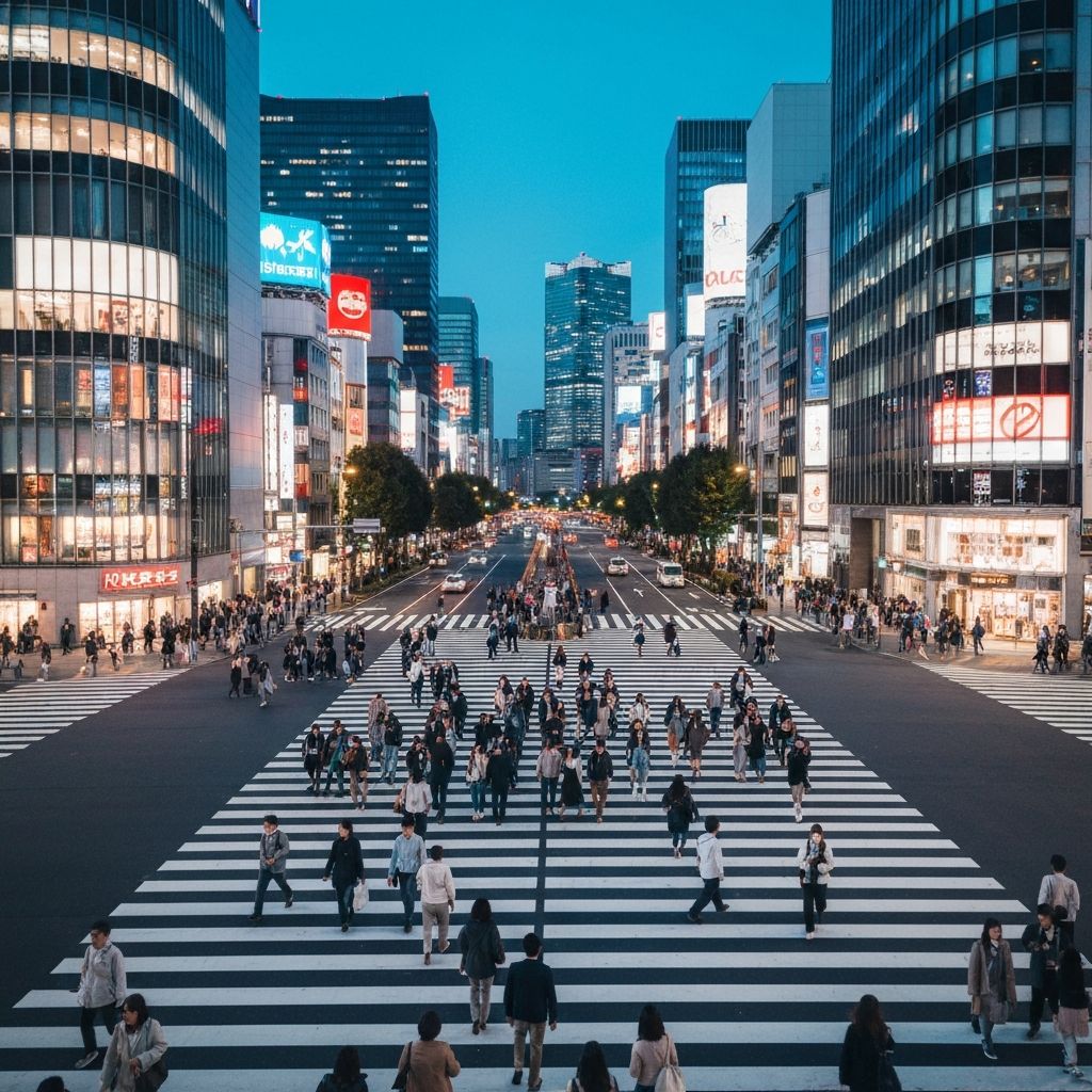 Tokyo, Japan - Busy Shibuya crossing
